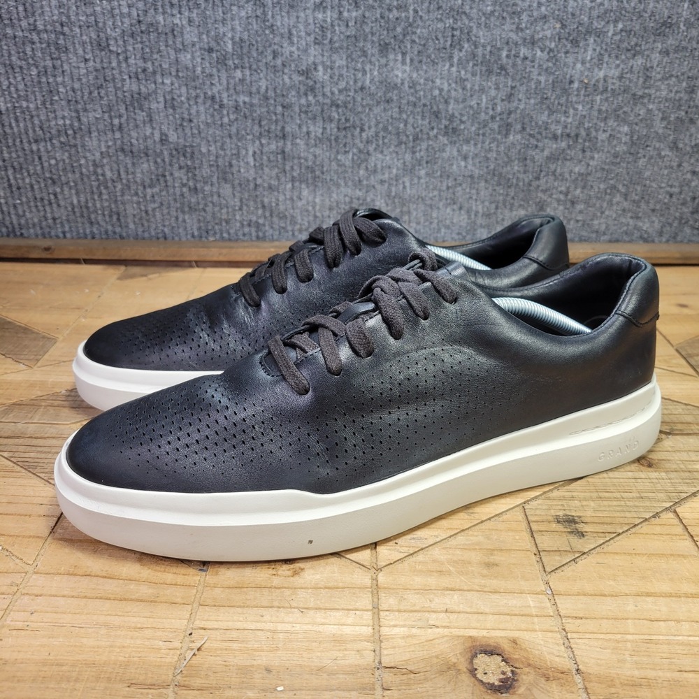 Cole Haan Grand Pro Rally Men's 12 Laser Cut Black C31219 Sneakers Shoes - Picture 2 of 14